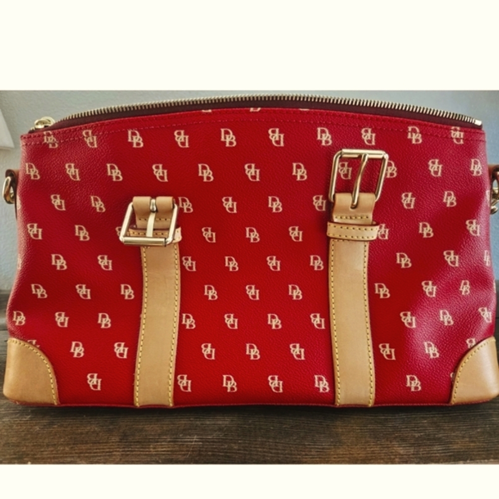Dooney & Bourke Red and Tan Women's Bag *no Shoulder Strap - Picture 2 of 13